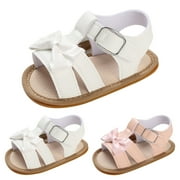 Aayomet Spring And Summer Children Toddler Shoes Boys And Girls Sandals Flat Bottom Light Buckle Size 4 Toddler Sandals,Pink 6